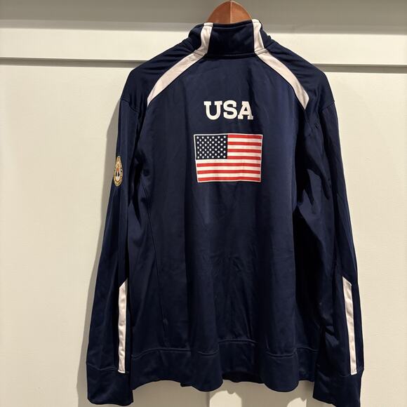 Nike Invictus Games Jacket Mens Large Blue USA Orlando 2016 Fisher House Flag - Picture 5 of 16
